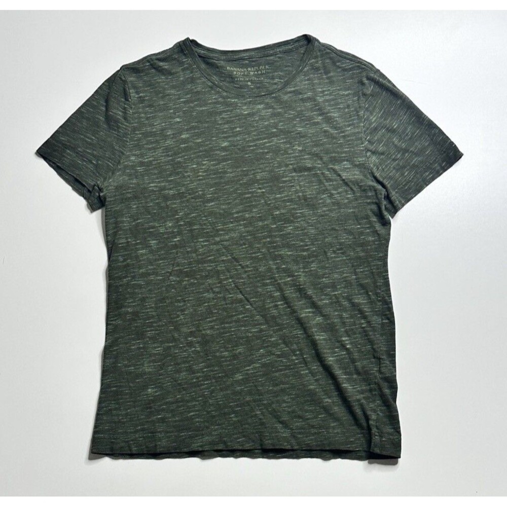 Banana Republic Men’s Soft Wash T-Shirt Green Heather Size Small